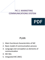 Topic 2. Marketing Communications System