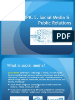 TOPIC 5. Social Media & Public Relations