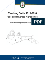 Modulo III - Food and Beverage Management