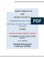 Undergraduate Punjabi Curriculum for Delhi University