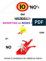 Marketing en Redes Sociales: Los Diez 'NO's