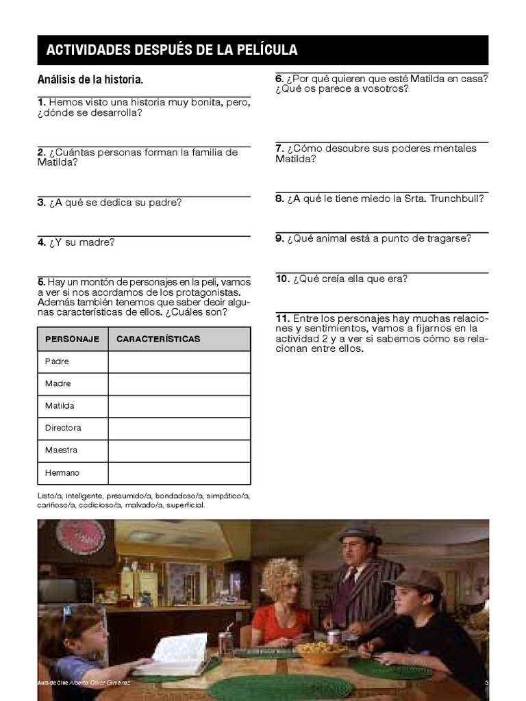 Ficha de Matilda | PDF