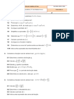 Ficha de Trabalho - Funções Trigonométricas