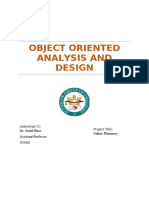 Object Oriented Analysis and Design: Project Title: Submitted To