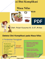 Deteksi Dini Komplikasi Masa Nifas Dan Penanganannya