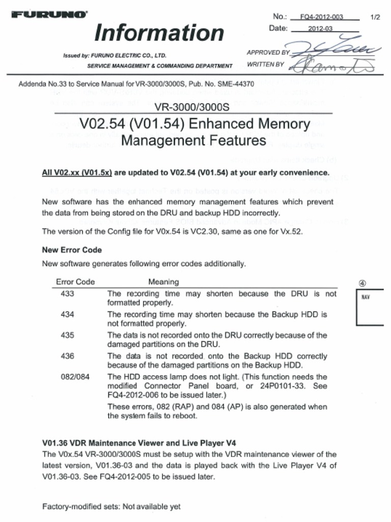 VR-3000/3000S Upgrade Guide V0x.54 | PDF | Bios | High Frequency