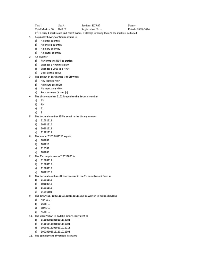 1st Set - 20 PDF | PDF | Logic | Numbers