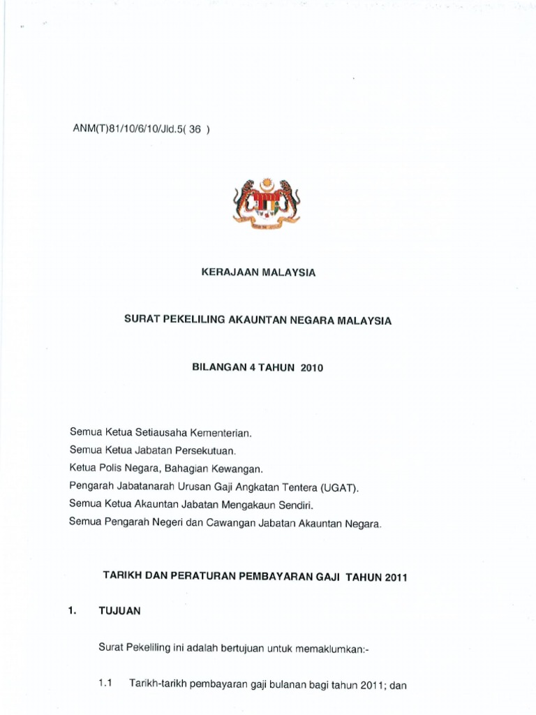 Pembayaran Gaji Tahun 2011 Pdf