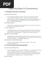 Opportunities in Ecommerce