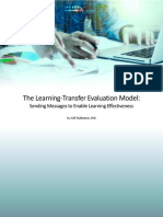 Thalheimer The Learning Transfer Evaluation Model Report For LTEM v12 PDF