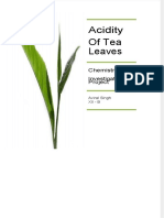 Acidity of Tea Leaves: Chemistry Investigatory Project