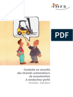 Conduite Desécurité Des Chariots Automoteurs de Manutention À Conducteur Porté PDF