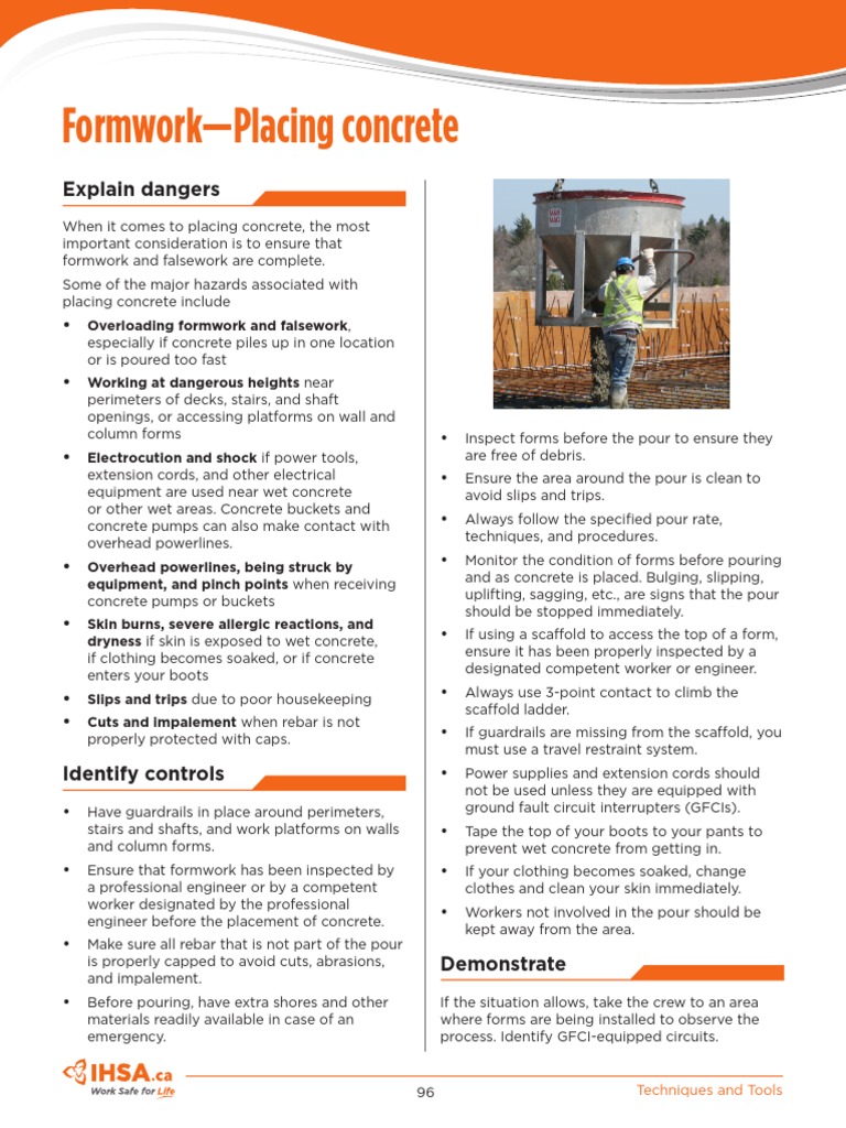 Formworkplacing-Concrete | PDF | Concrete | Structural Engineering