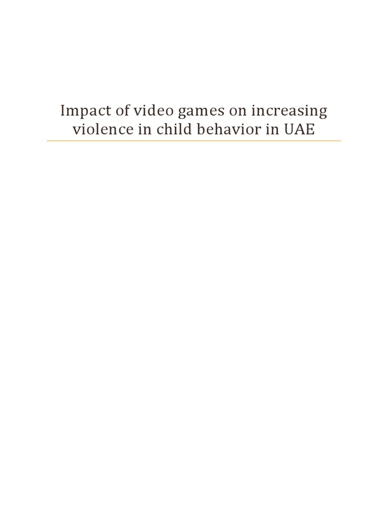 Impact of Video Games On Children | PDF | Survey Methodology | Video Games