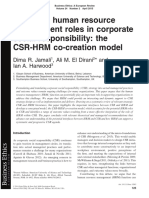 Exploring Human Resource Management Roles in Corporate Social Responsibility: The CSR-HRM Co-Creation Model