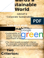 Corporate Sustainability Metrics and Models