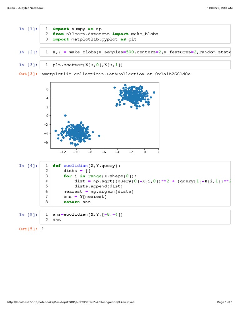KNN Algorithm Implementation in Python | PDF