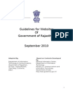 Guidelines For Websites of Government of Rajasthan: Adopted By, Based On Contents Developed By