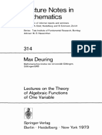 (Lecture Notes in Mathematics, 314) Max Deuring - Lectures On The Theory of Algebraic Functions of One variable-Springer-Verlag (1973)