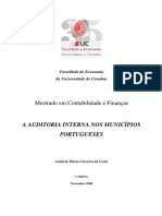 Auditoria interna nos municípios portugueses
