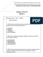 Subject: Itccn Quiz-1: Physical Layer - Part 1 - Mcqs
