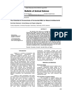 Bulletin of Animal Science: The Potential of Concentrate of Fermented Milk For Natural Antibacterial