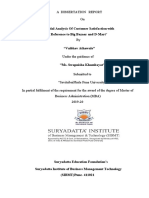 Differential Analysis of Customer Satisfaction With Reference To Big Bazaar and D-Mart