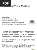 Support Vector Machines: Delivered by