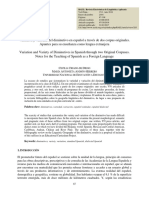 Variación y variedad del diminutivo en español