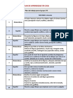 PLAN DE APRENDIZAJE EN CASA 1 Eulalia