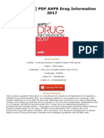 (DOWNLOAD) PDF AHFS Drug Information 2017: Book Details