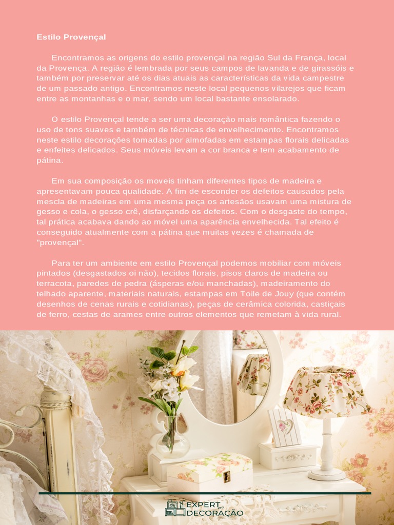 Estilo Provençal na Decoração de Interiores | PDF