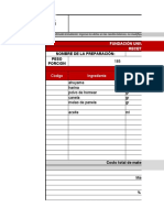 Formato Receta Estándar Picaronas