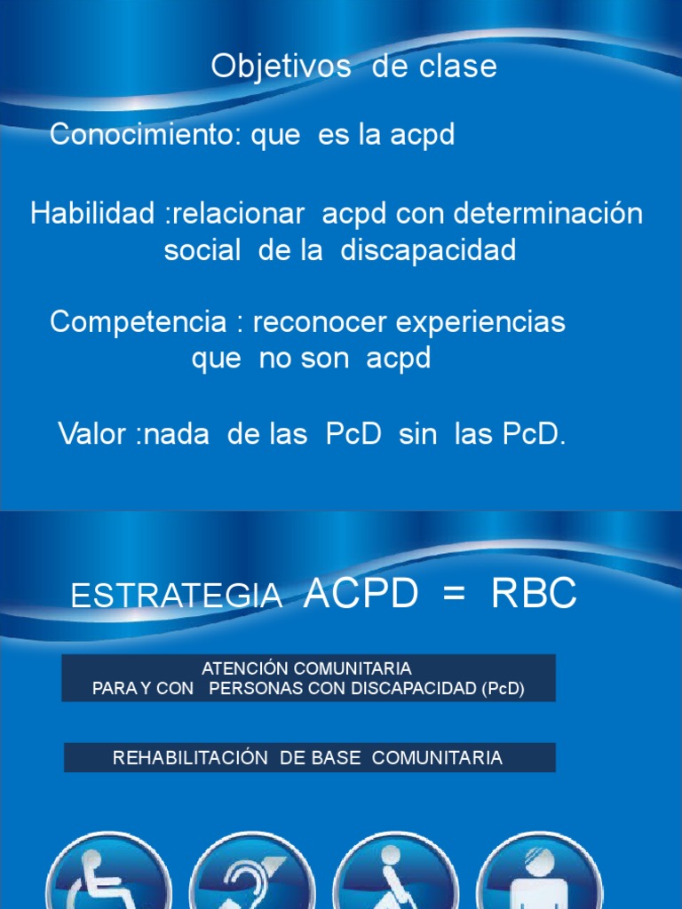 Acpd Clase 1 | PDF | Terapia ocupacional | Invalidez