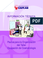 Pautas para La Organización Del Taller Ocupación de Cosmetología