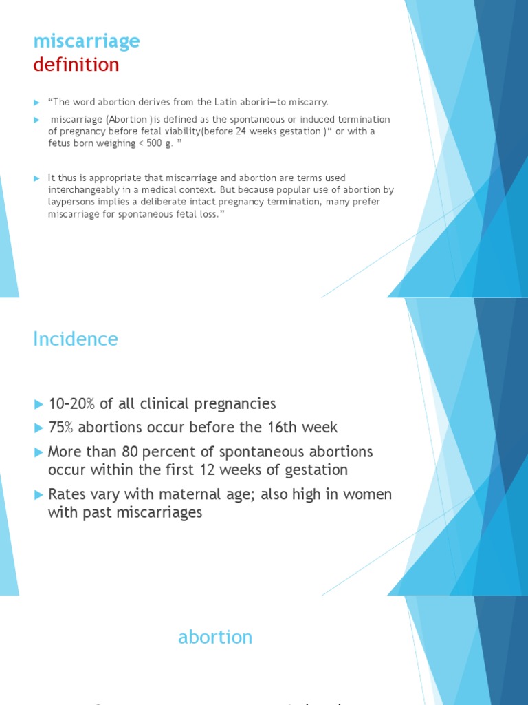Miscarriage | Download Free PDF | Miscarriage | Pregnancy