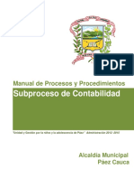 Manual de Procesos y Procedimientos Subproceso de Contabilidad PDF