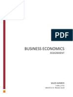 Business Economics: Assignment