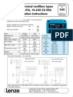 Lenze 6 Terminal Rectifiers Types 14.630.32.016, 14.630.33.006