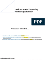 Antibiotic Culture Sensitivity Testing (Microbiological Assay) PDF