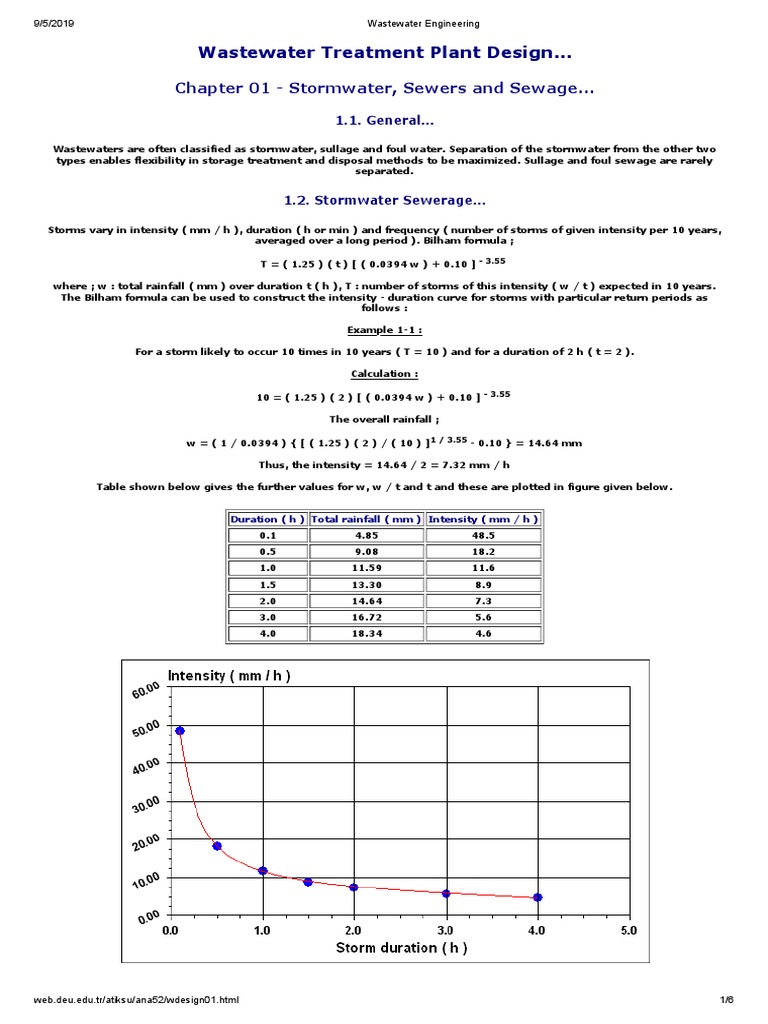 Wastewater Treatment Plant Design Guide | PDF | Sanitary Sewer | Sewage ...
