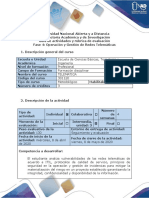 Guía de Actividades y Rubrica de Evaluacion - Fase 4 - Operación y Gestión de Redes Telemáticas PDF