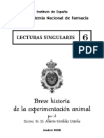 Breve Historia de La Experimentación Animal