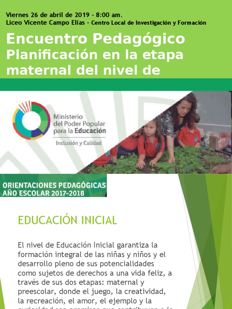 Planificación Inicial Maternal | PDF | Educación de la primera infancia ...