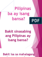 Ang Pilipinas Ba Ay Isang Bansa?