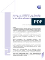 Avances de EMPRETECR en Colombia Como Programa Par PDF