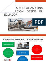 Pasos para realizar una exportacion desde el ecuador