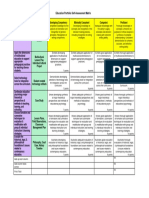 portfolio self assessment matrix