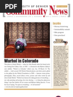 Download January 2011 Community News by University of Denver SN45848638 doc pdf