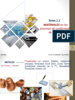 Tema 1.1 Materiales en Los Proc. de Conformado PDF
